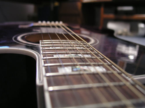 Acoustic guitar strings.