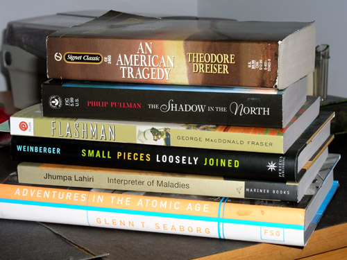 Stack of books.