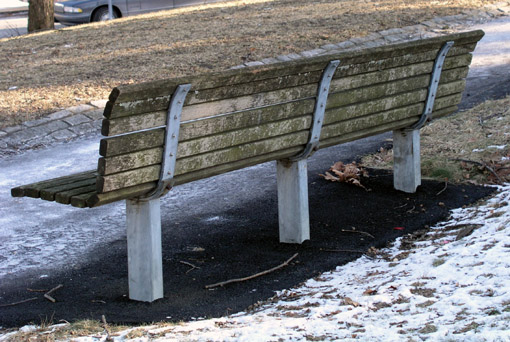 Park bench.