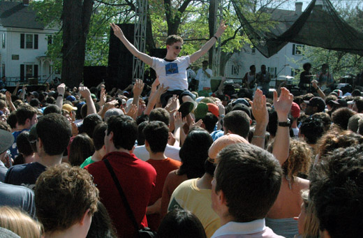 Me crowd surfing.