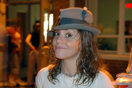 Kristin with hat.