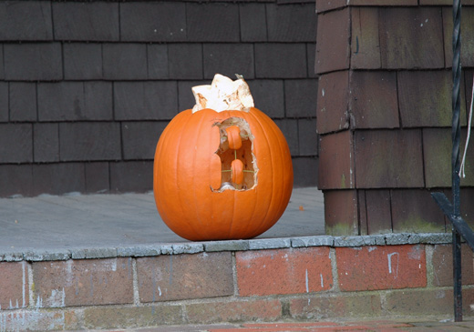 Red Sox pumpkin.