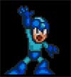 Megaman waving.
